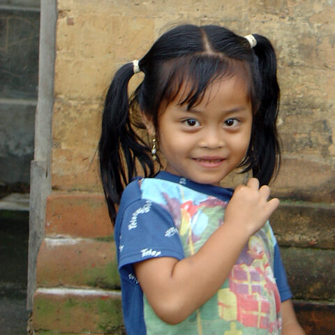 Balinese girl smiling at us
