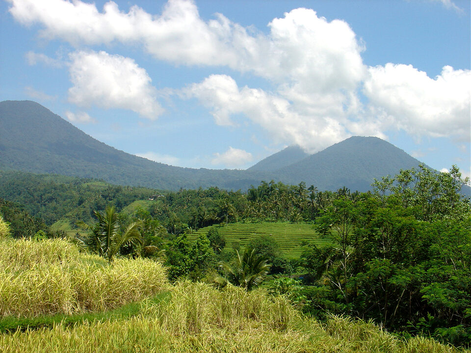 Scenery in Bali's mountain regions
