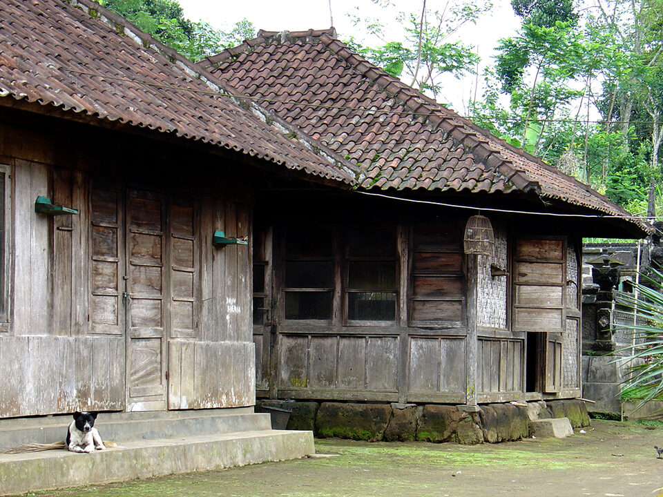 Wooden houses in a mountain village