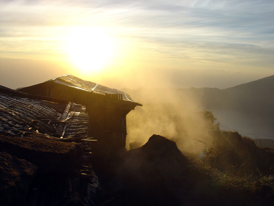 Morning mood on Mount Batur-Vulkan