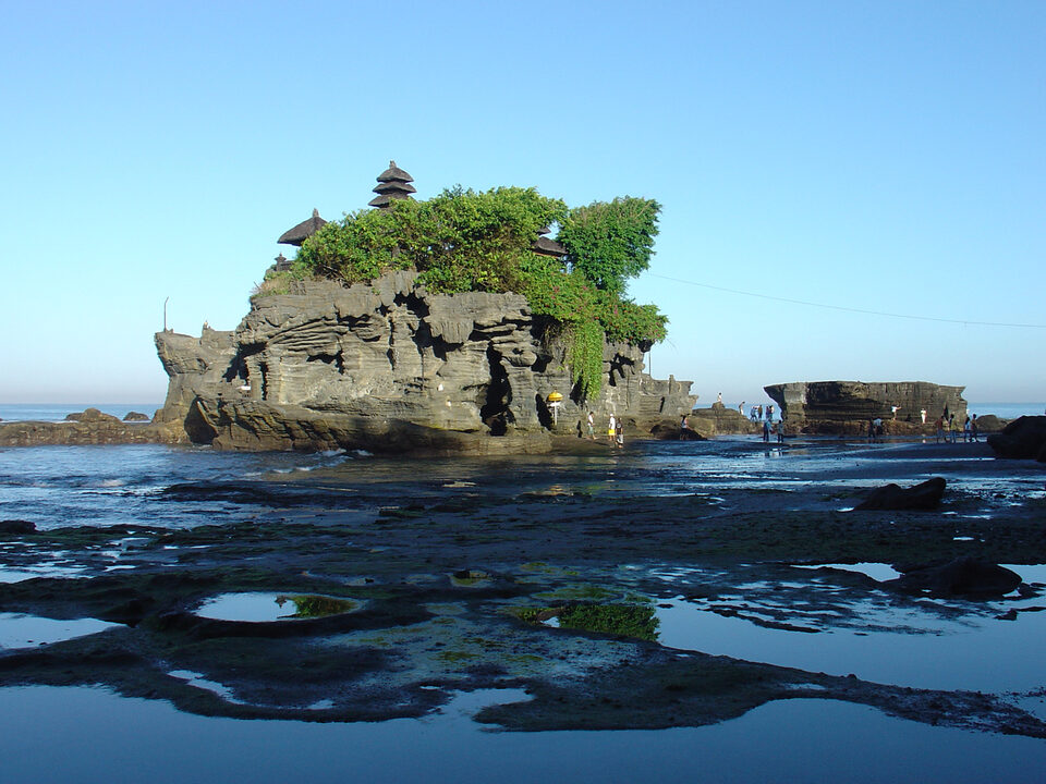 Tanah Lot sea temple in the morning