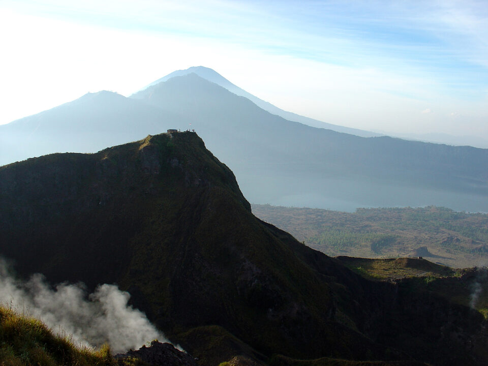 Morning mood on Mount Batur volcano