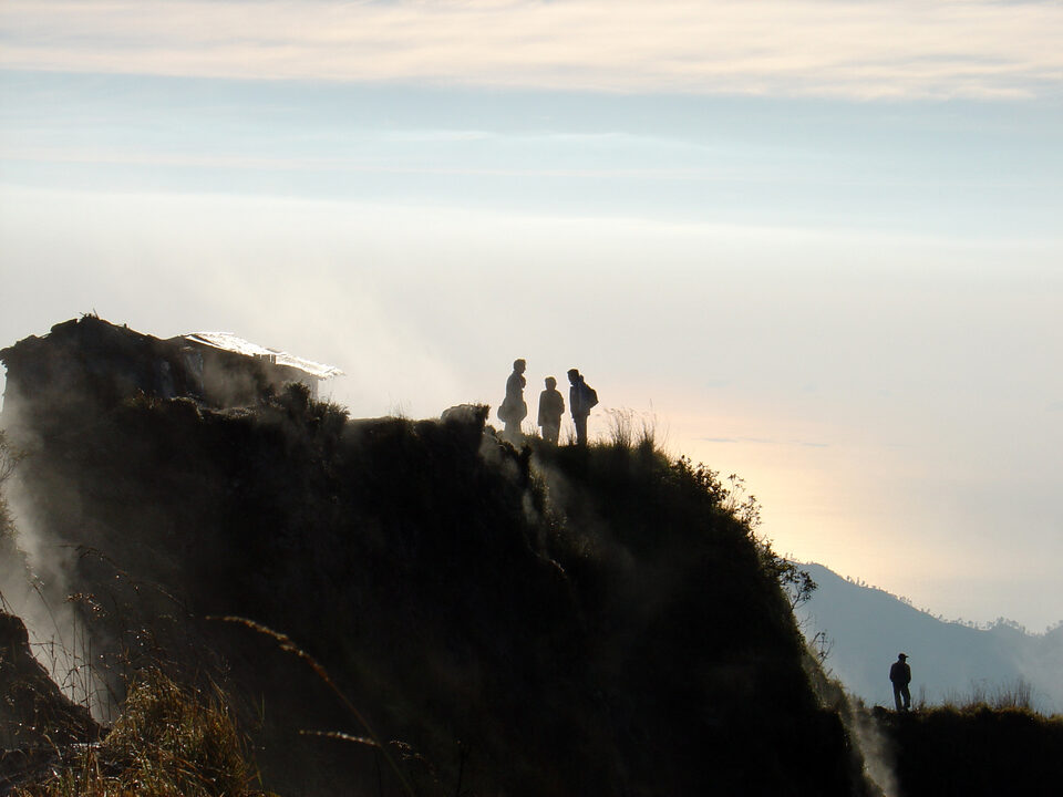 Morning mood on Mount Batur volcano