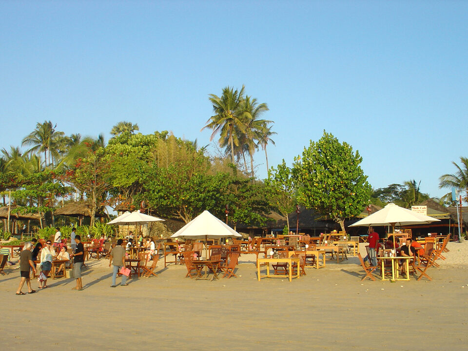 Fischrestaurants at beach of Jimbaran